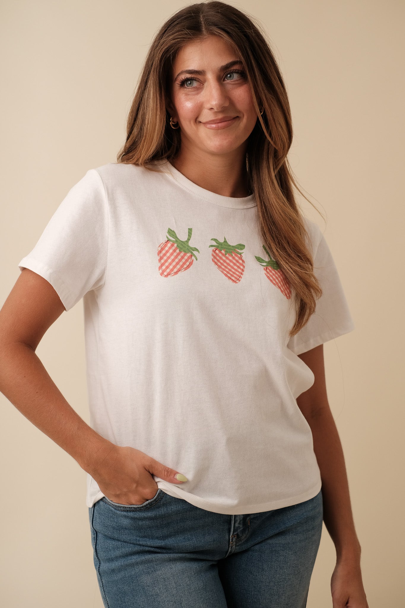 Things Between Clara Strawberry Patch Cotton T-Shirt