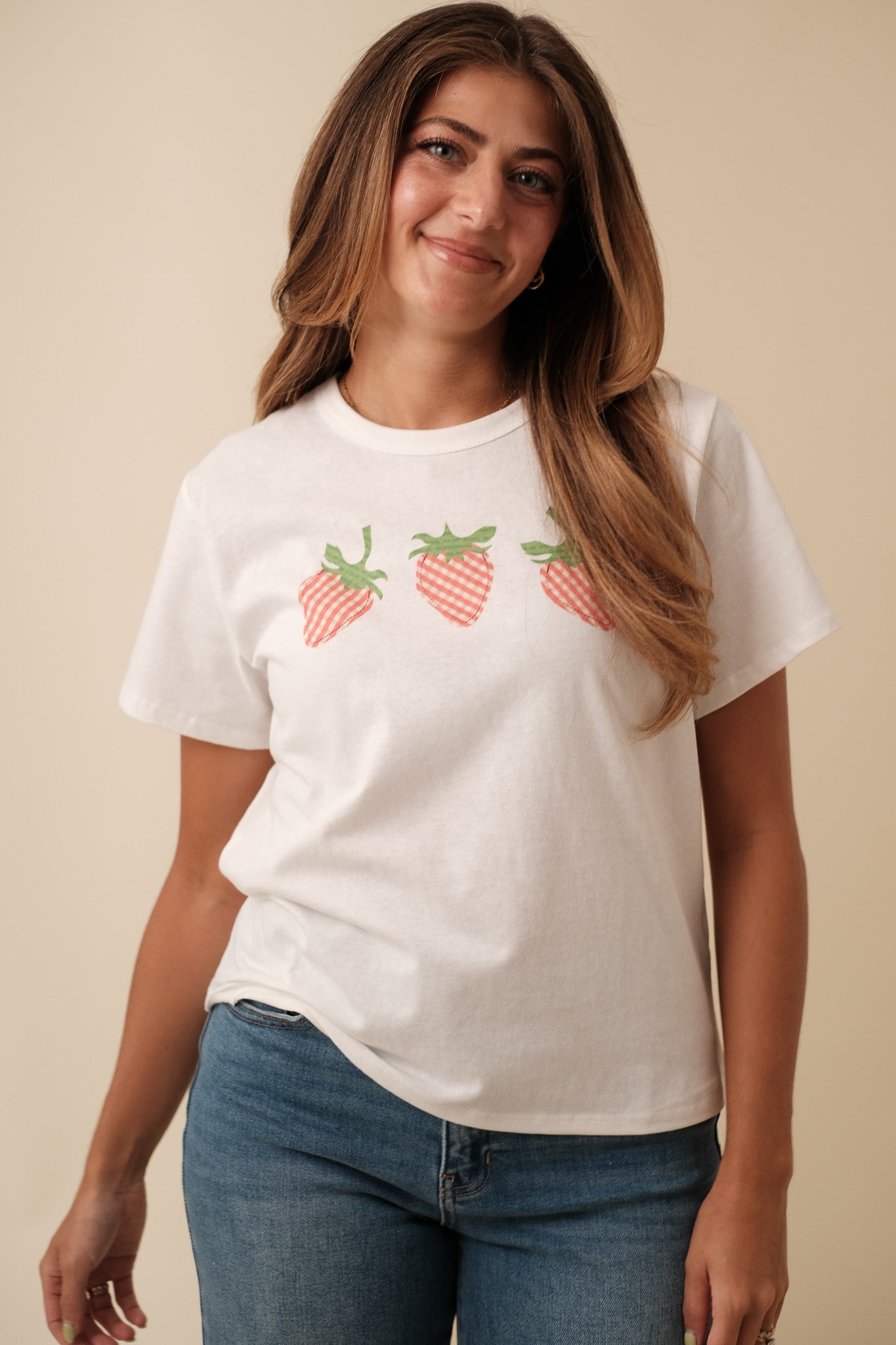 Things Between Clara Strawberry Patch Cotton T-Shirt