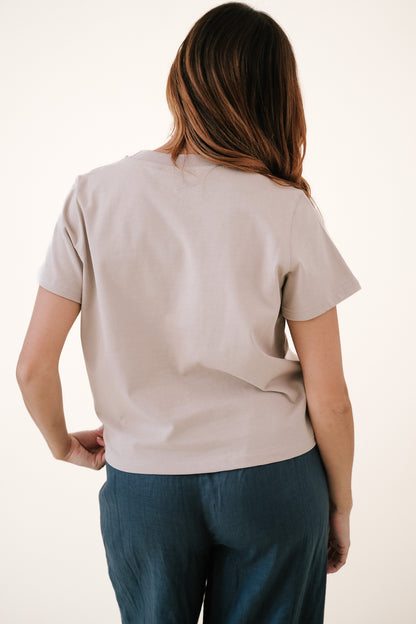 Karter Boxy Basic T-Shirt (Taupe)
