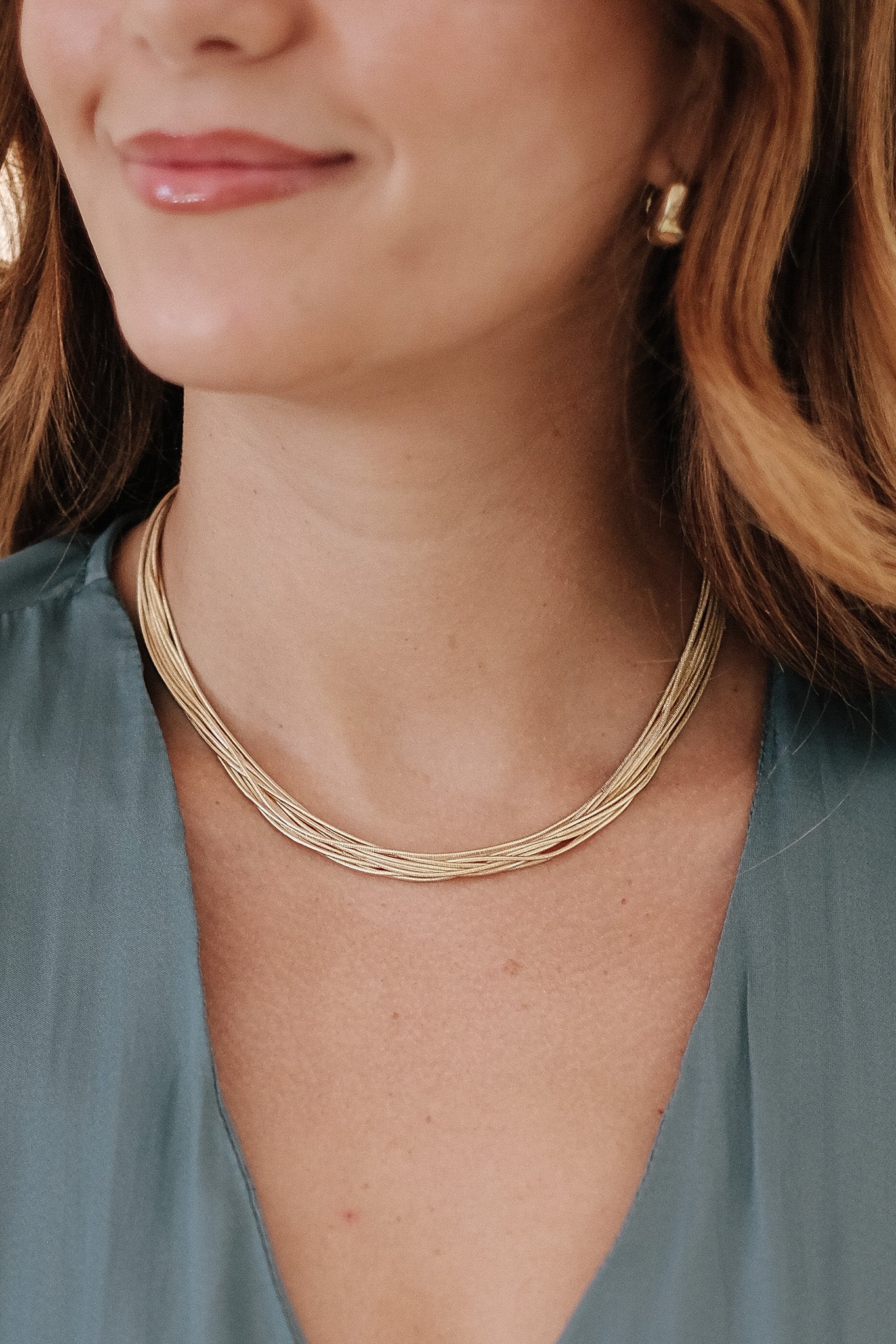 Secret Box Gold Multi-Strand Chain Necklace