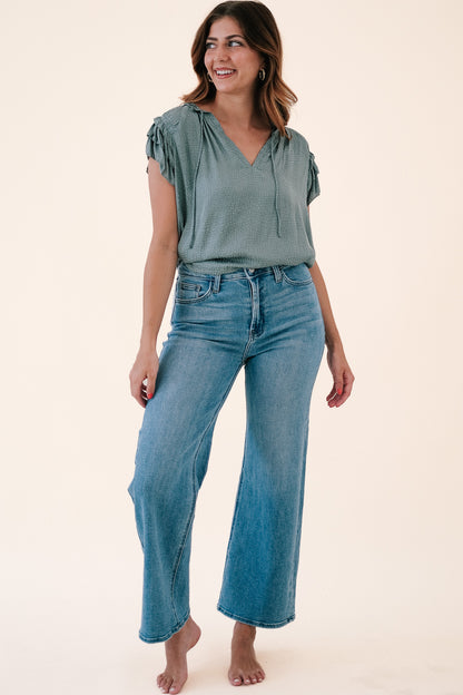 Just Black Denim The Slim Wide Leg (Medium Wash)