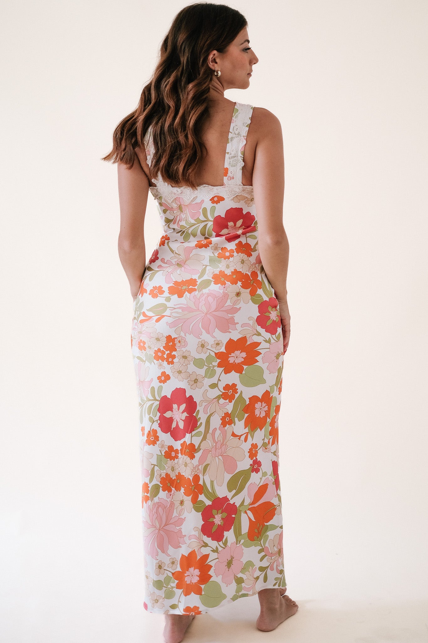 Bailey Rose Daisy Summer Floral Lace Trim Maxi Dress – Momni Boutique