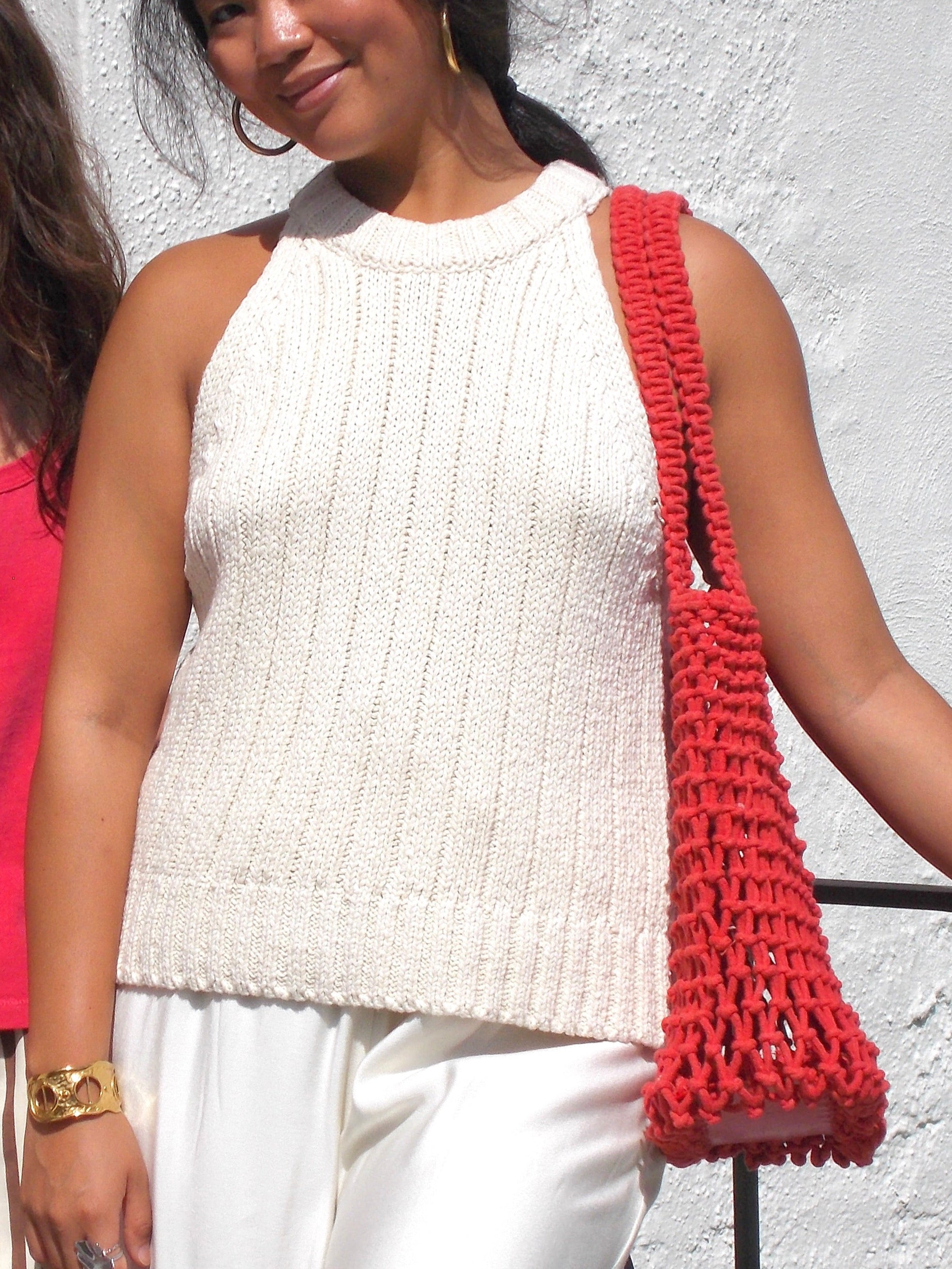 Le Bon Shoppe Claire Cotton Sweater Tank (Naturel)