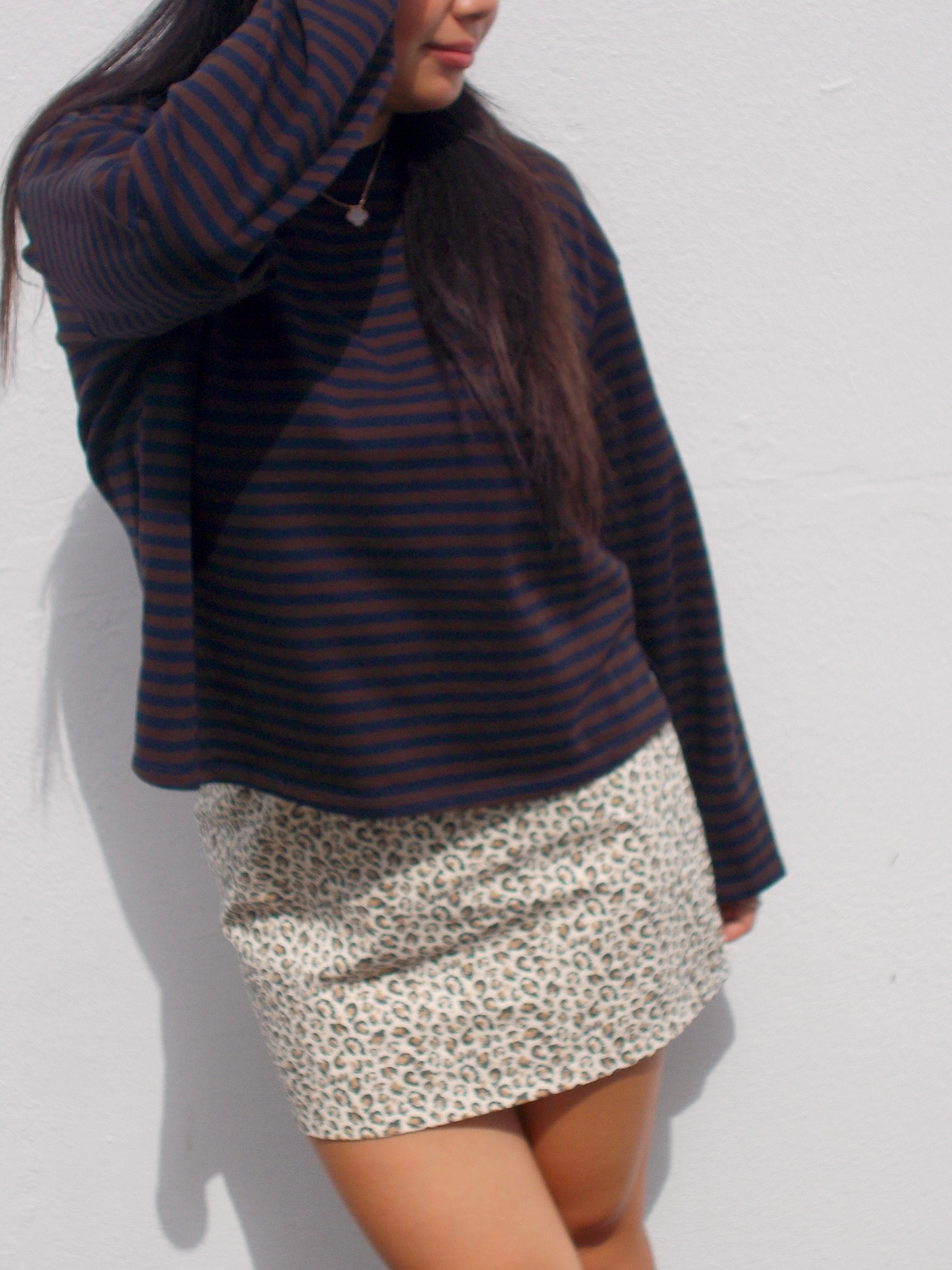 Needii Hayden Leopard Print Cotton Mini Skirt