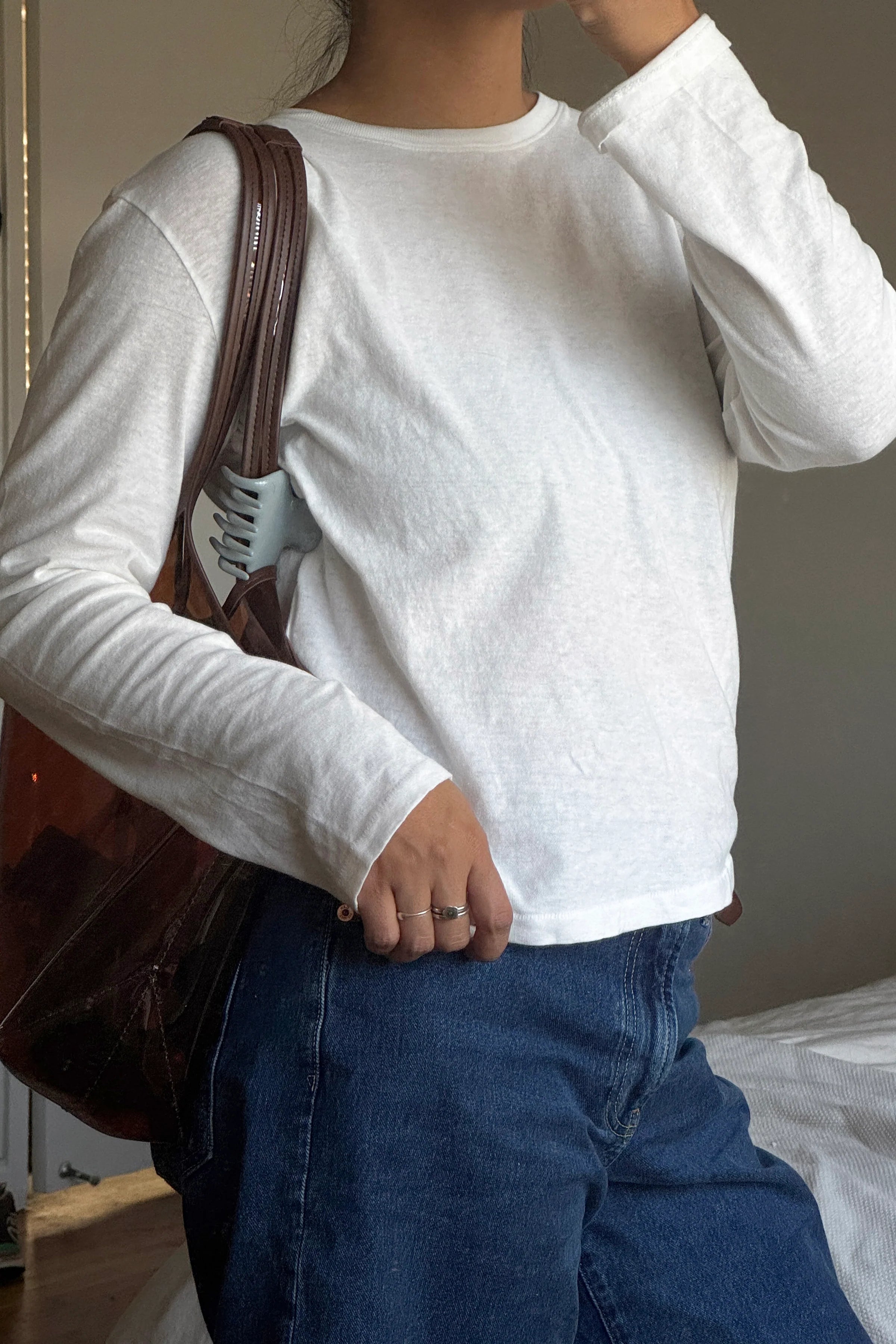 Le Bon Shoppe Foundation Long Sleeve Tee (Vintage White)