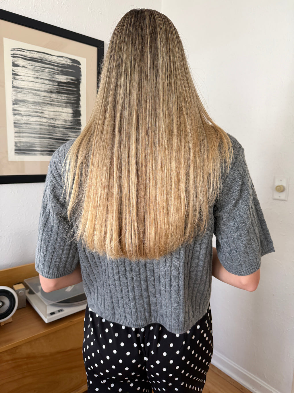 Shiloh Wool Short Sleeve Buttoned Cardigan Top (Grey)