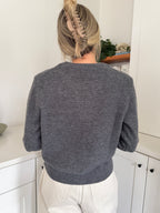 PINCH Theo Knit Pullover Button Detail Sweater (Grey)