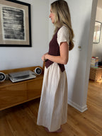 Things Between Violette Mixed Knit Printed Maxi Dress