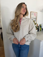 Things Between Vivi Cotton Rugby Collared Sweatshirt (Grey)