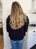 Things Between Vivi Cotton Rugby Collared Sweatshirt (Navy)