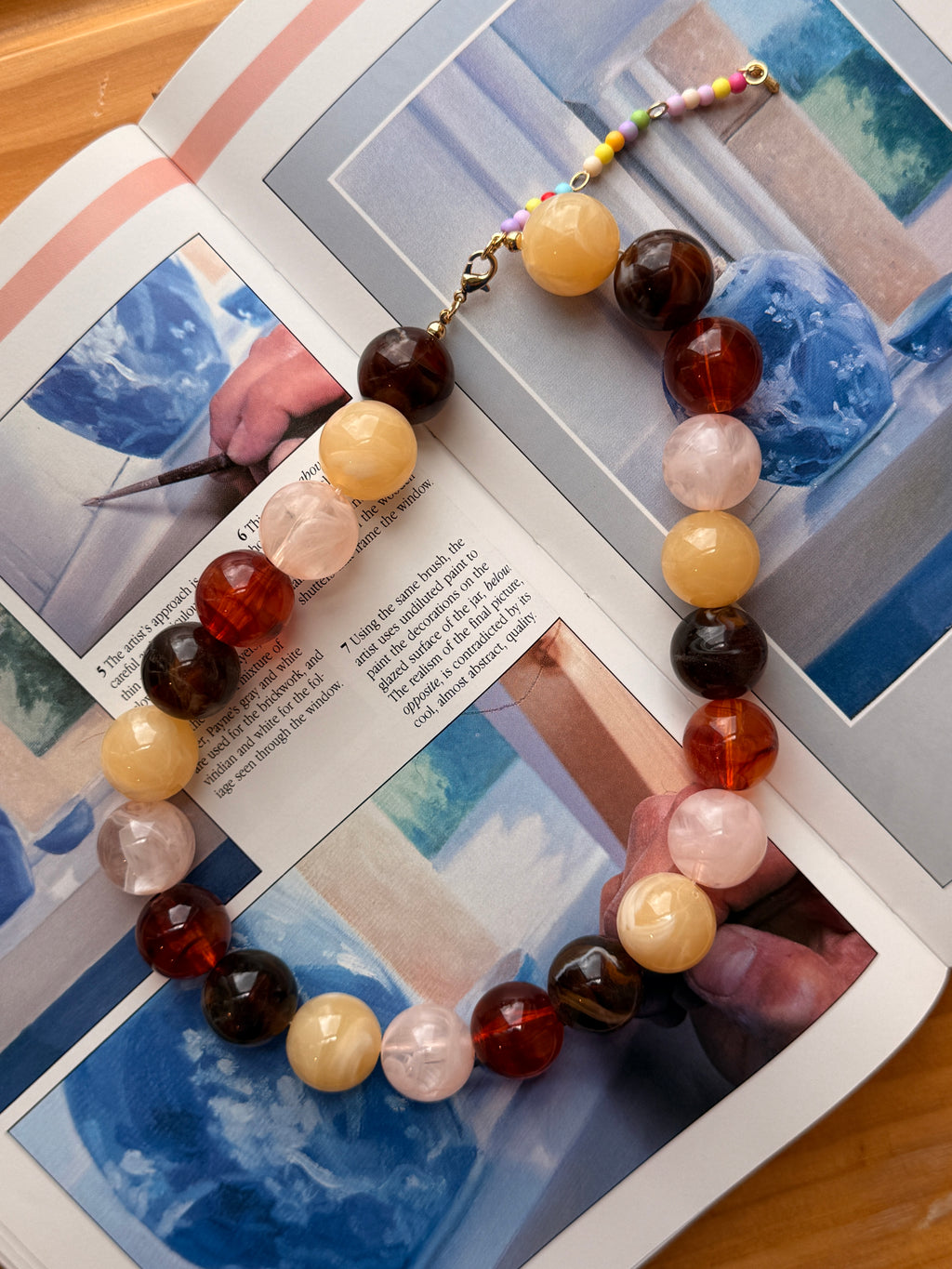 Celia Round Beaded Necklace (Two Colors)
