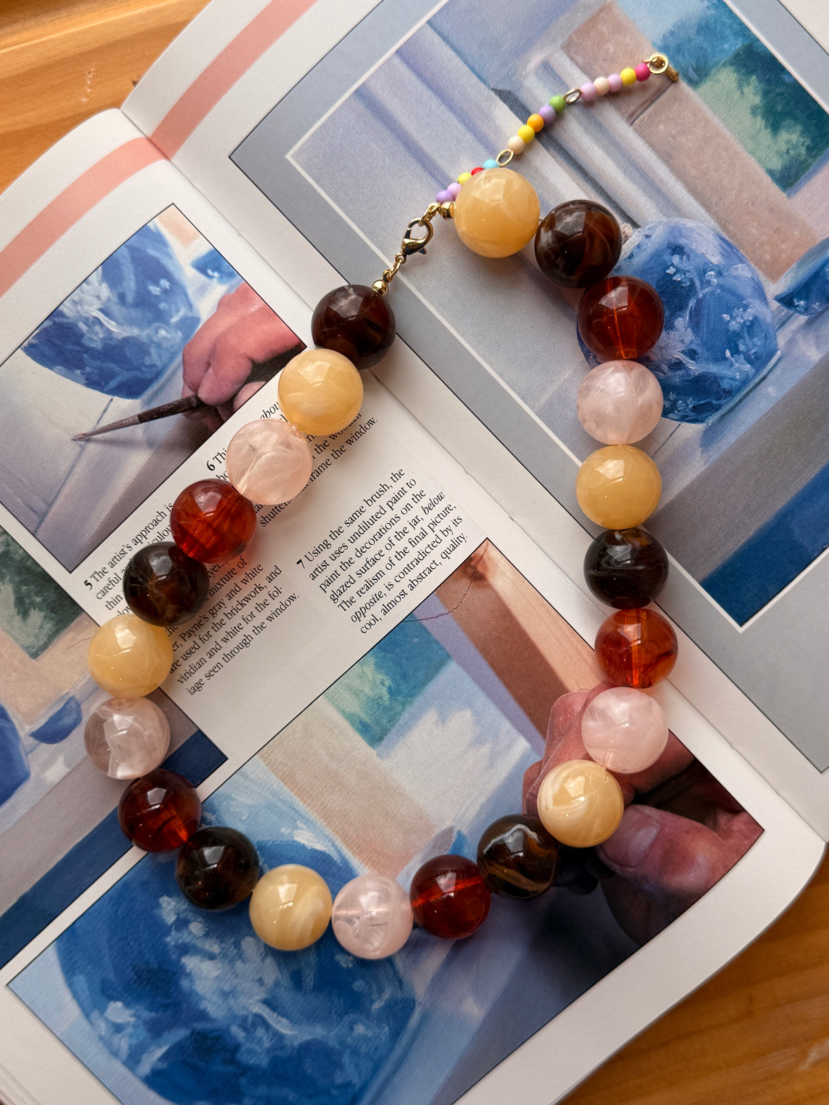 Celia Round Beaded Necklace (Two Colors)