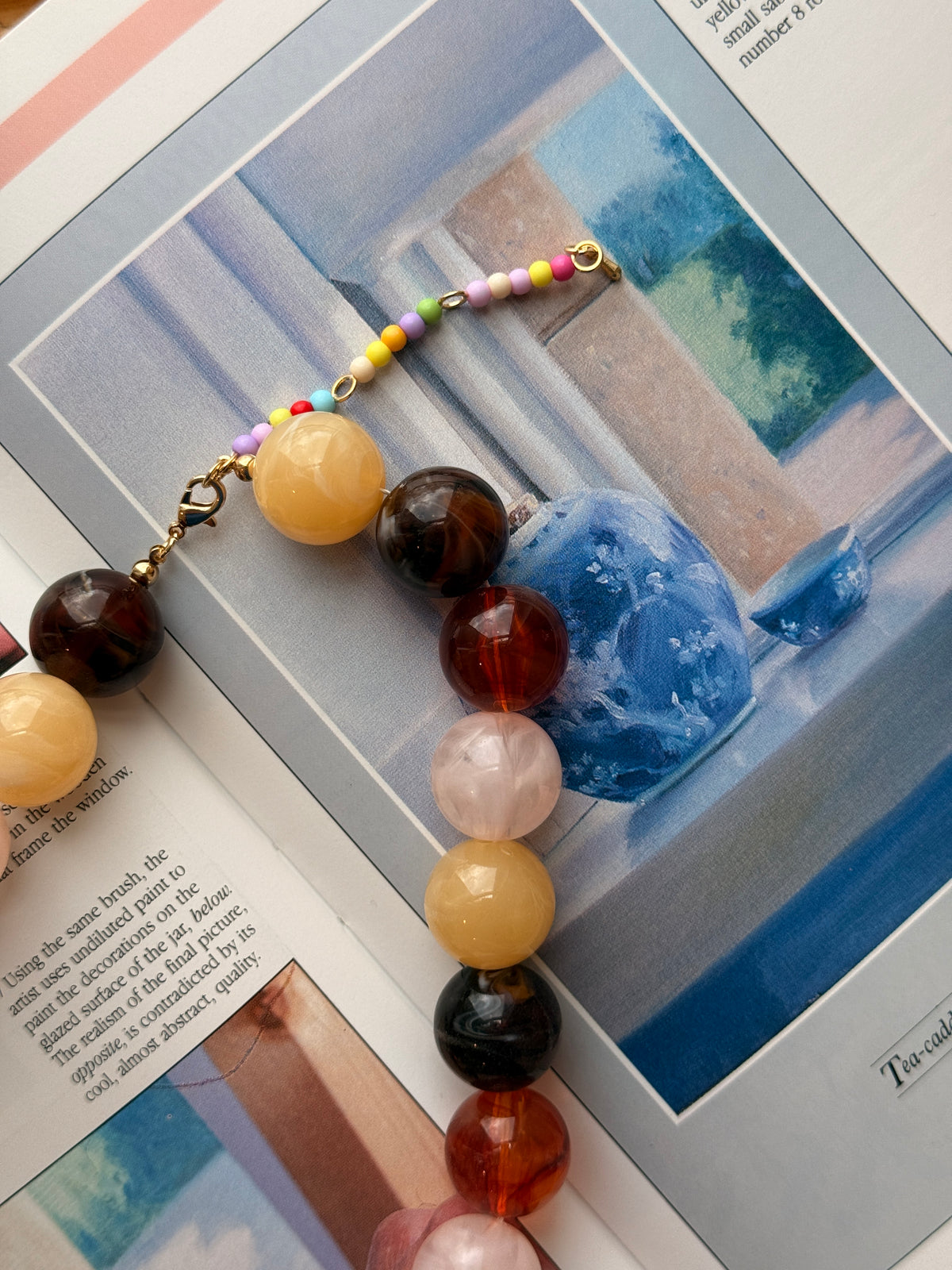 Celia Round Beaded Necklace (Two Colors)
