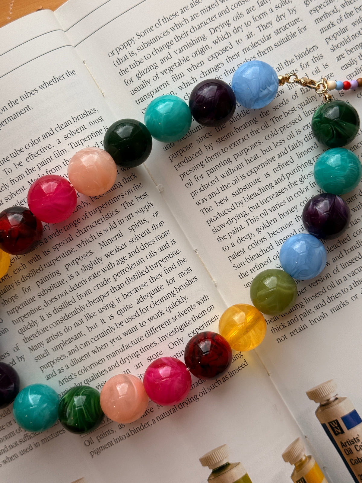 Celia Round Beaded Necklace (Two Colors)