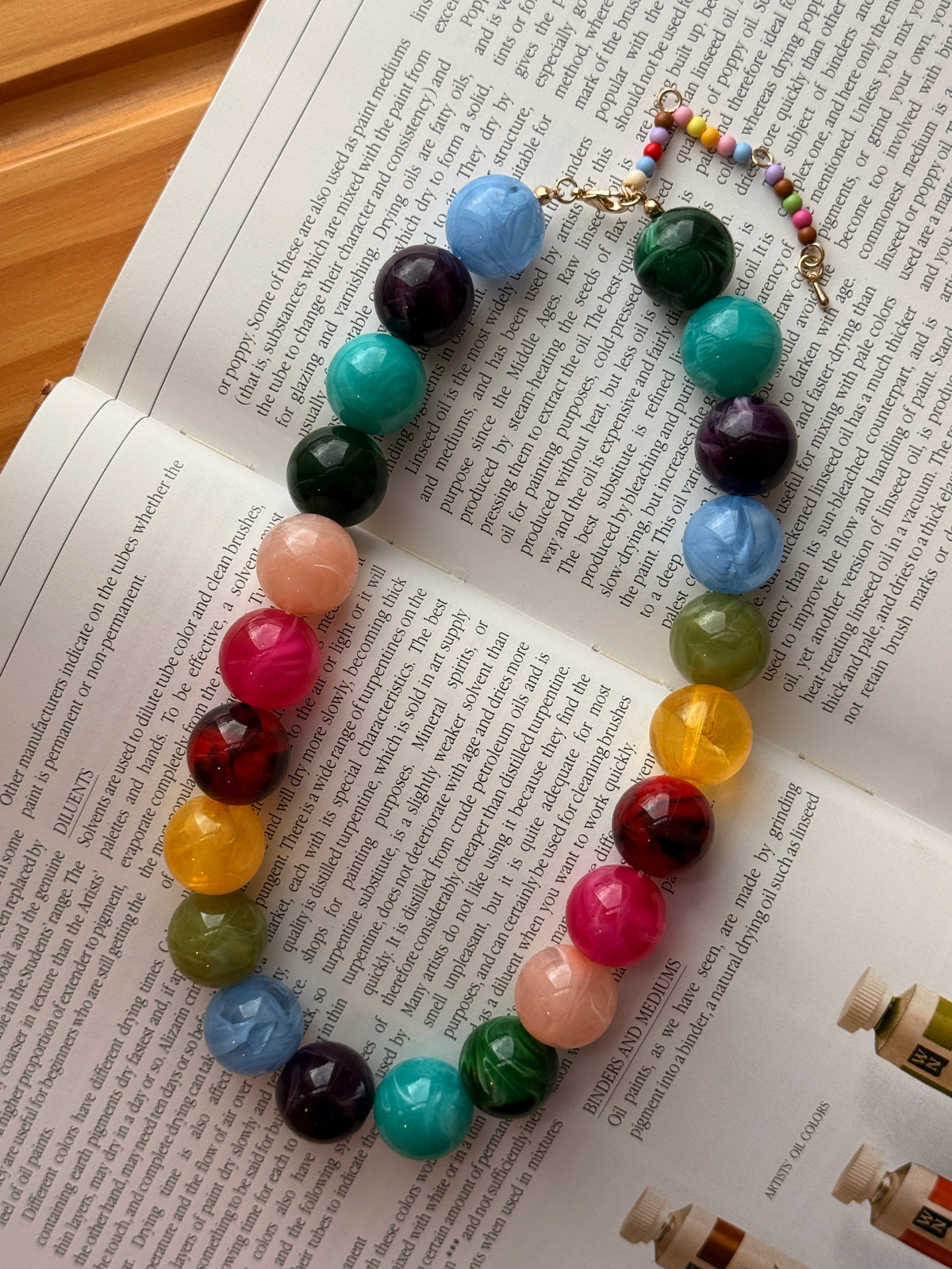 Celia Round Beaded Necklace (Two Colors)