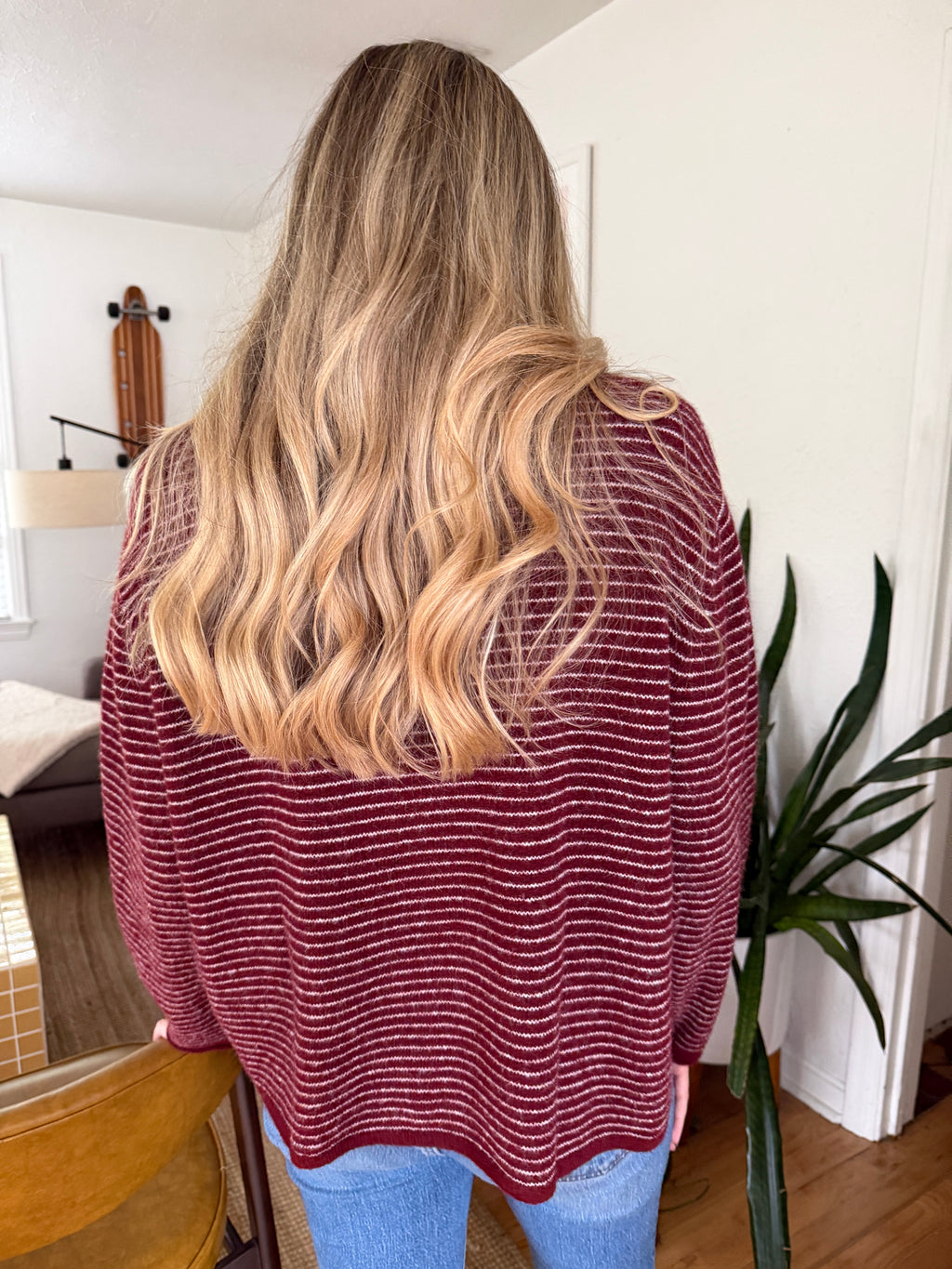 Things Between Valerie Burgundy Polo Rugby Sweater