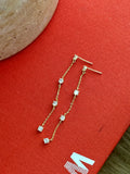 Rhinestone Chain Linear Drop Earrings