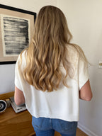 PINCH Heidi Boxy Knit Sleeveless Top (White)