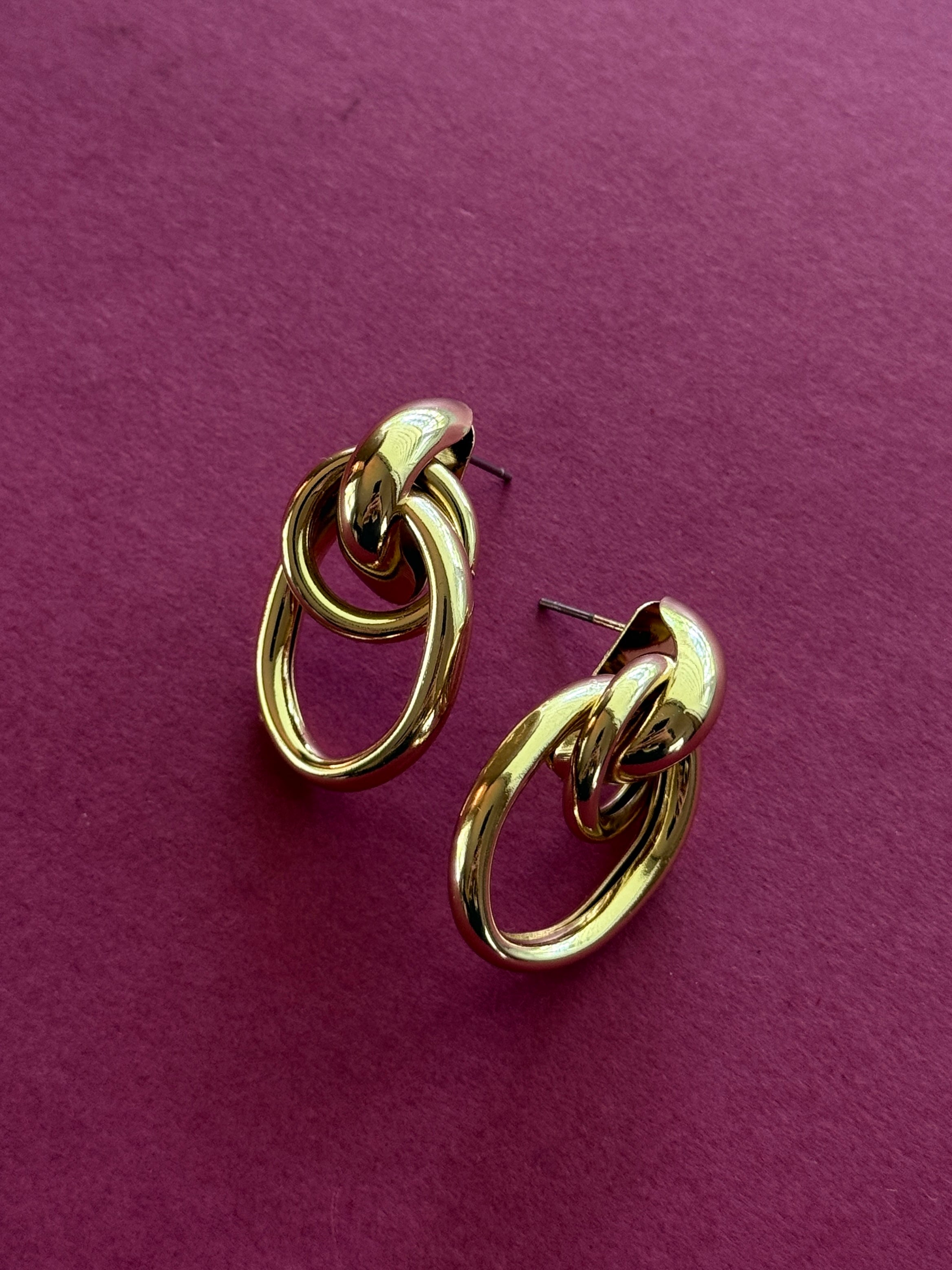 Two Circles Door Knocker Earrings