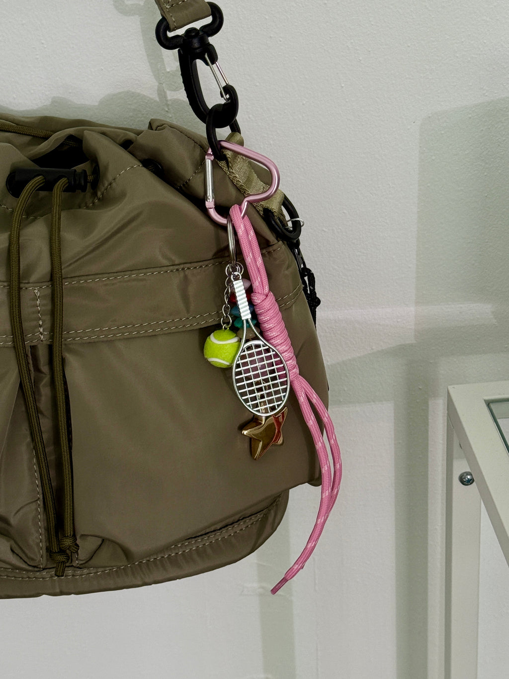 Tennis Racket Bag Charm and Keychain