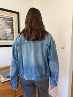 Miou Muse Archer Light Blue Denim Buttoned Jacket