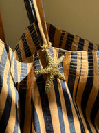 Hammered Starfish Pendant Bag Charm