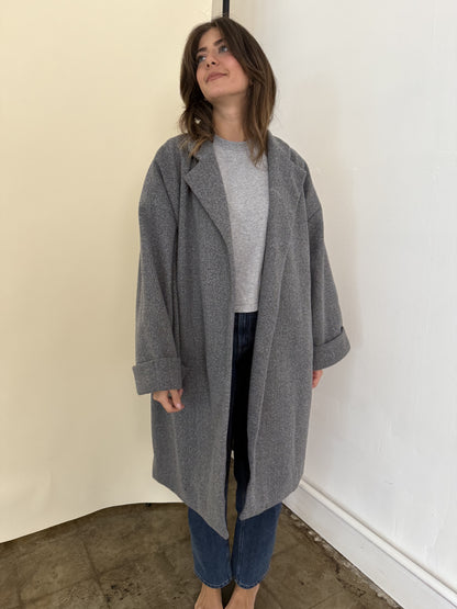 Landon Grey Oversized Trench Jacket