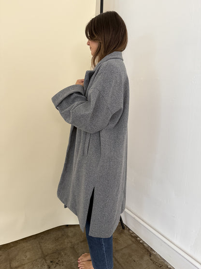 Landon Grey Oversized Trench Jacket