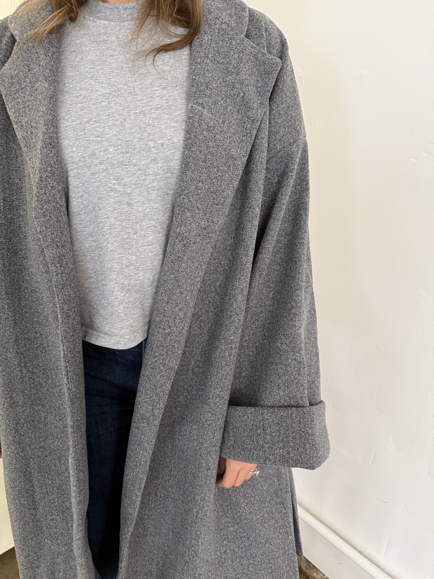 Landon Grey Oversized Trench Jacket