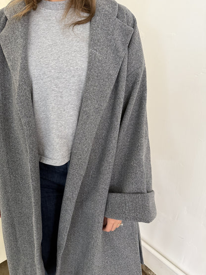 Landon Grey Oversized Trench Jacket