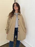 Lillian Khaki Oversized Button Trench Coat