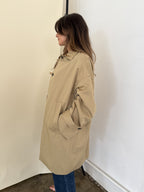 Lillian Khaki Oversized Button Trench Coat