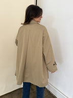 Lillian Khaki Oversized Button Trench Coat