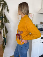 Sofie the Label Emma Teddy Bear Buttoned Cardigan (Yellow)