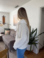 Sofie the Label Dahlia Grey Knit Peter Pan Collar Buttoned Cardigan