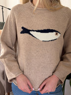 Things Between Poppy Sardine Oat Oversized Sweater