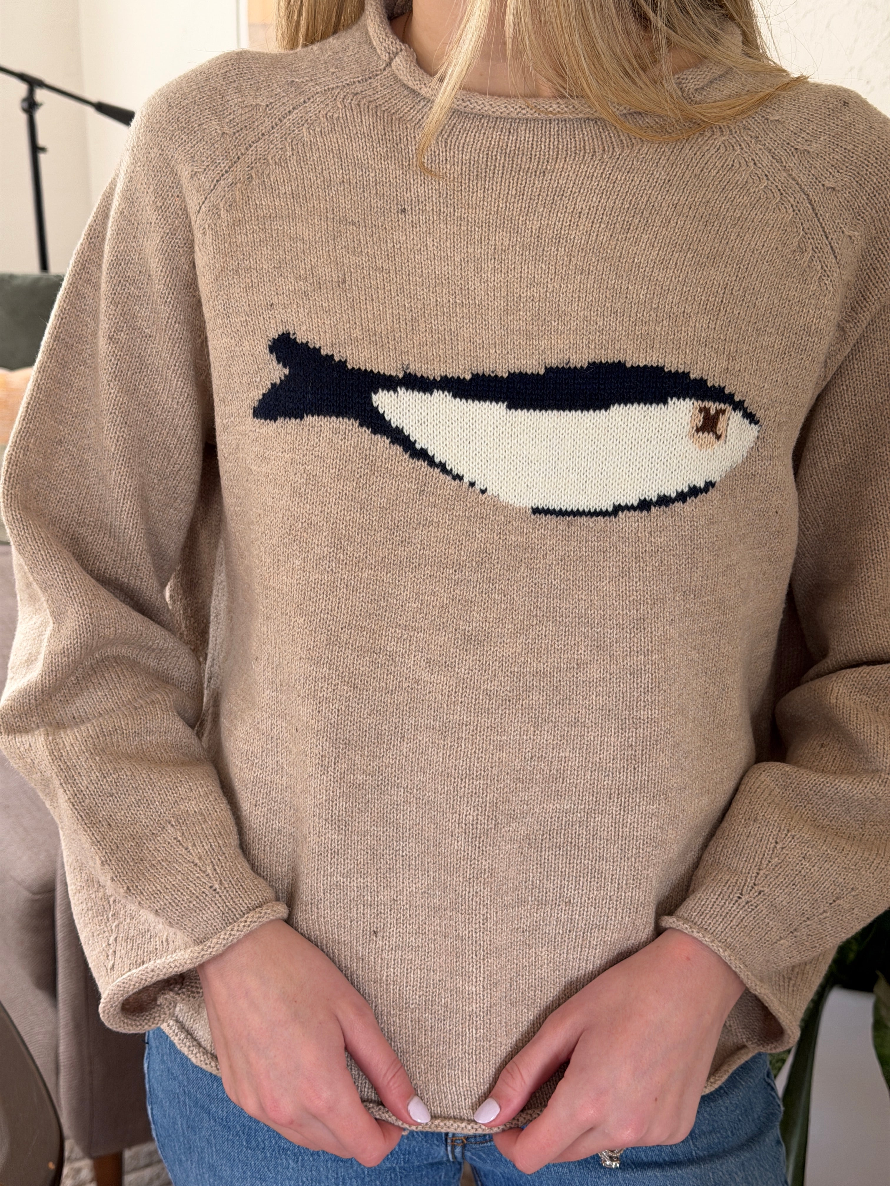 Things Between Poppy Sardine Oat Oversized Sweater