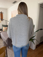 Things Between Poppy Sardine Grey Knit Oversized Sweater