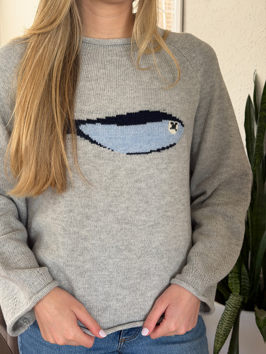 Things Between Poppy Sardine Grey Knit Oversized Sweater
