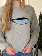 Things Between Poppy Sardine Grey Knit Oversized Sweater