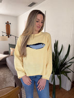 Things Between Poppy Sardine Yellow Knit Oversized Sweater