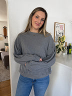 Le Bon Shoppe Cali Jersey Sweatshirt (Melange Grey)