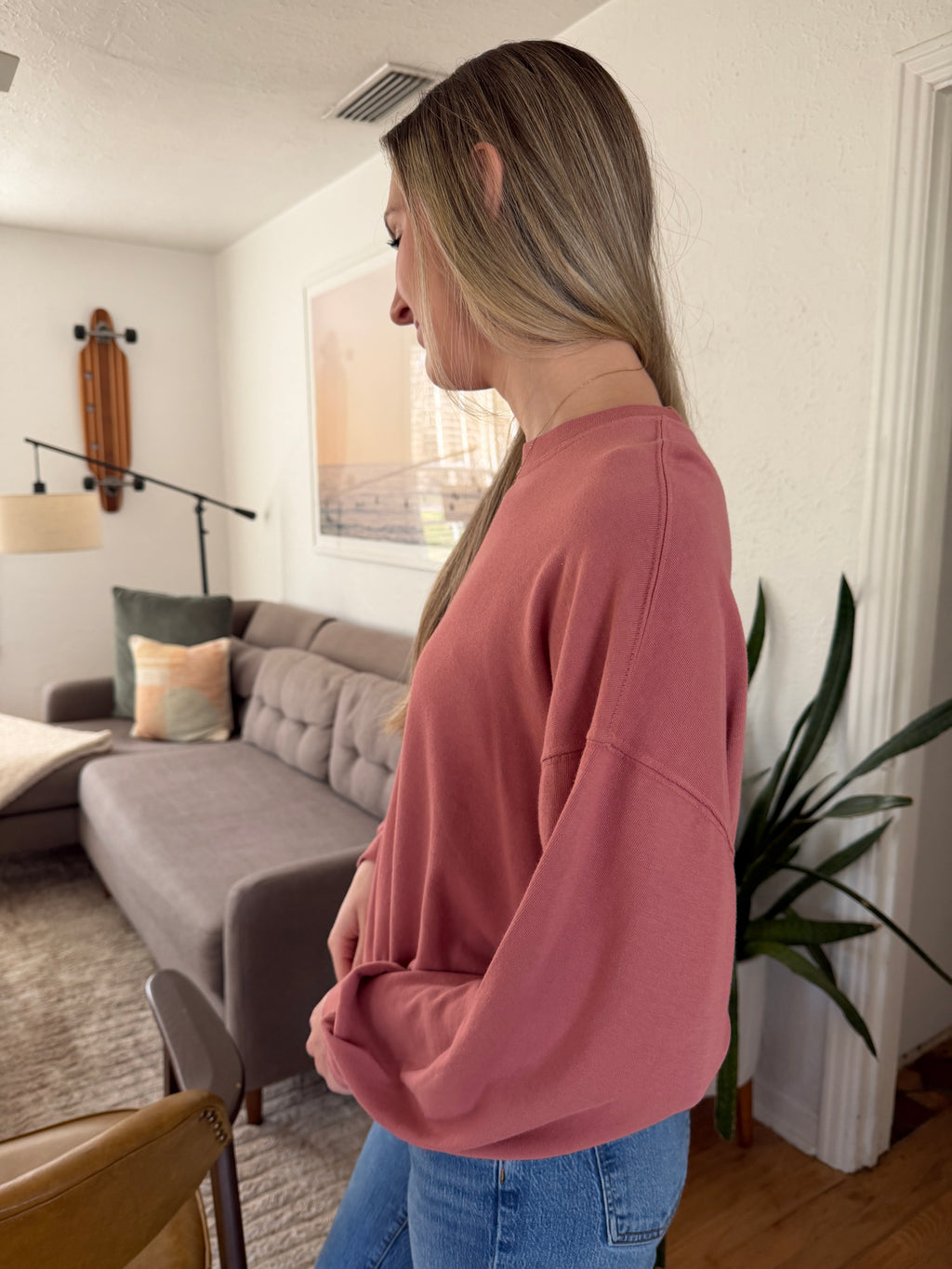 Le Bon Shoppe Cali Jersey Sweatshirt (Clay)