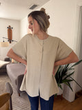 PINCH Gabriela Oat Open Front Knit Cardigan Top