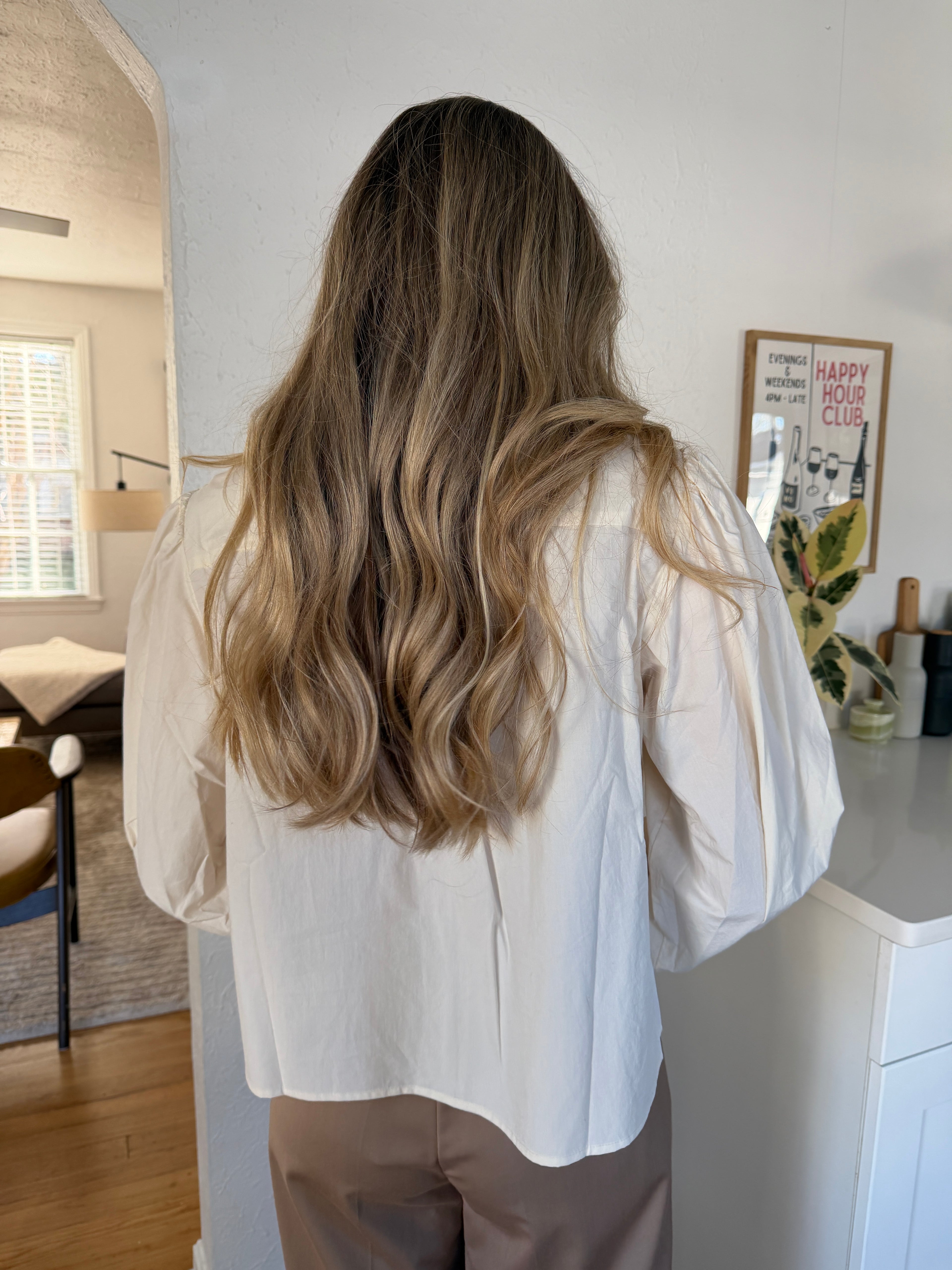 FRNCH Haven Cream Ruffle Long Sleeve Buttoned Top