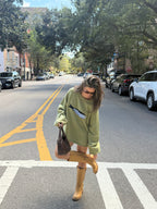 Things Between Poppy Sardine Green Knit Oversized Sweater