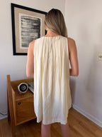 PINCH Kate Cream Pleated Swing Tank Mini Dress