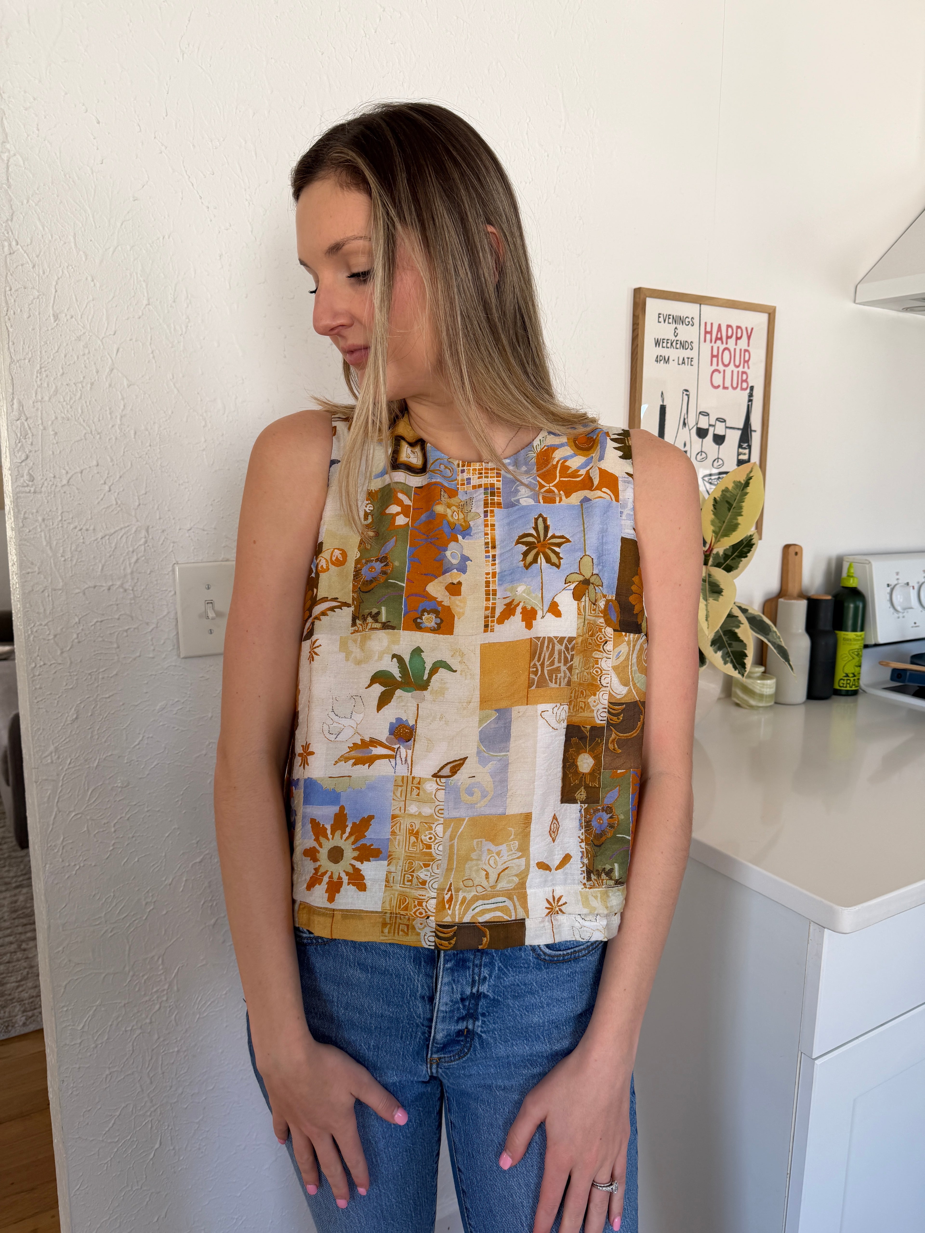 PINCH Kali Multi-Print Relaxed Tank Top