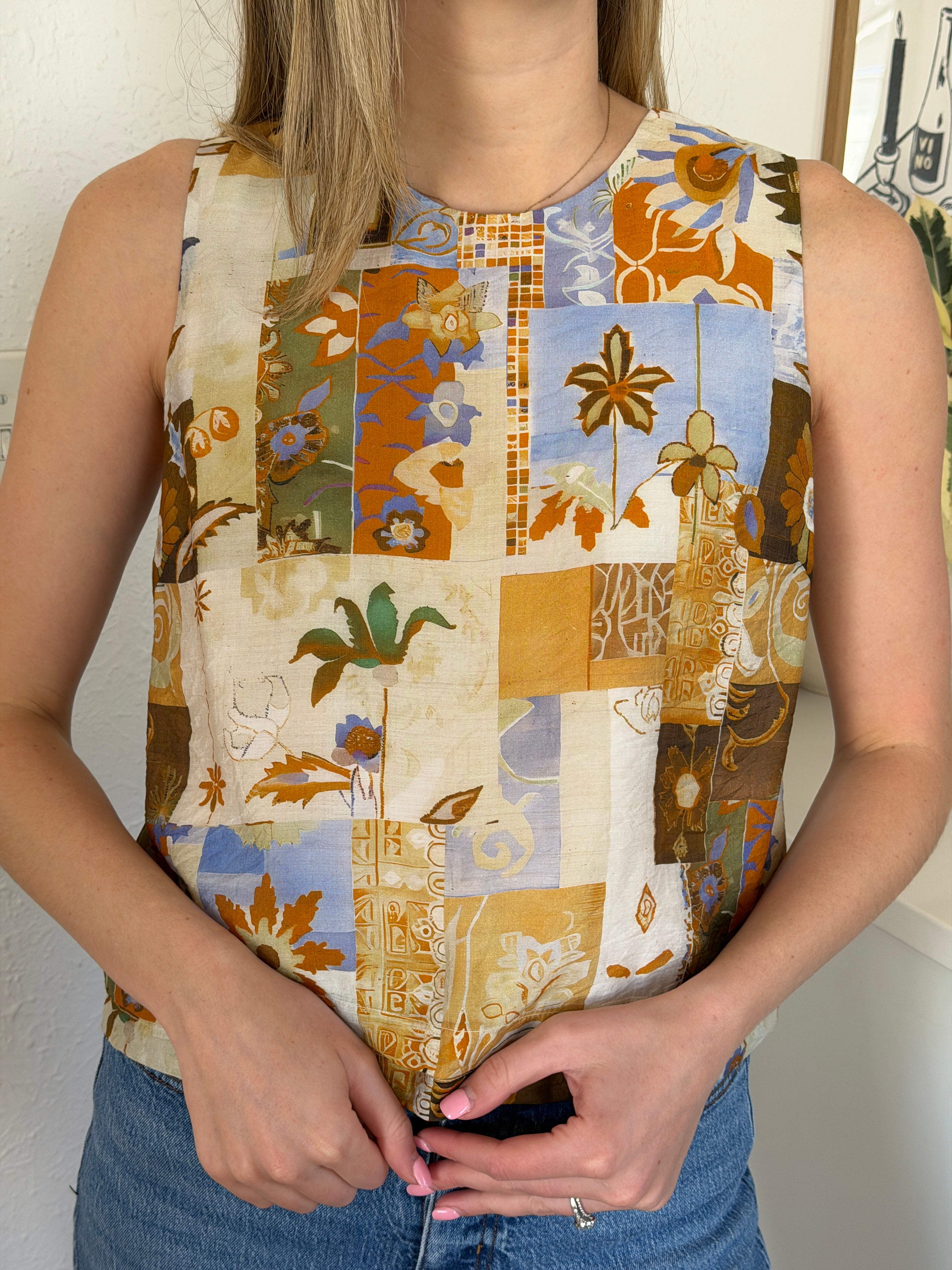 PINCH Kali Multi-Print Relaxed Tank Top