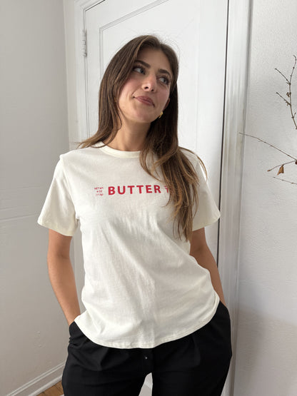 Things Between Freddie Butter Cream Graphic T-Shirt (L)